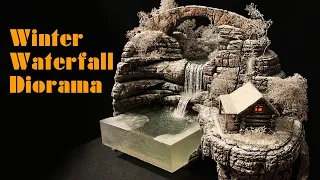 Winter Waterfall Diorama + Christian Message!