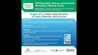 TSM Equitable, Diverse, and Inclusive Workplace Webinar Series Session 3