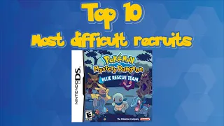 Top 10 Most difficult Recruits in Pokémon Mystery Dungeon: Blue Rescue Team