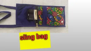 How to make the sling bag/cross body bag/using unused waste clothes/DIy bag making Sonu craft 72