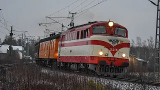 Museum Diesel Locomotive Dr12 2216 in Kokemäki and Tampere on the 25th and the 26th of November 2022