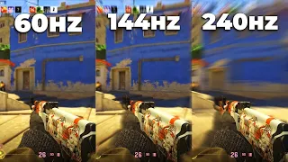 60hz vs 144hz vs 240hz - VEJA a DIFERENÇA no CS2!