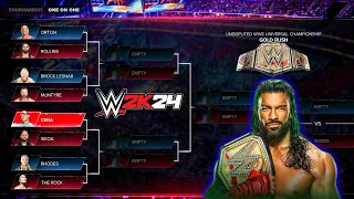 WWE 2K24 LIVE Stream - WWE 2K24 Undisputed Championship Tournament Roman Reigns