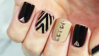 Easy Studded Nail Art Design