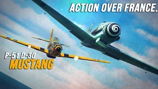 P-51 Mustang Action Over France | World War II Dogfight | Digital Combat Simulator | DCS |