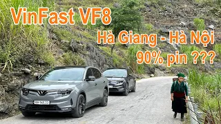 VinFast VF8 chạy 350km từ Hà Giang về Hà Nội ko cần sạc pin?