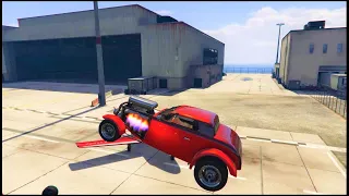 Extreme Girls in MUSCLE CAR. # 1New Jumps from the Ramp at the Airport! - GTA 5 Gameplay.