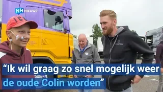 Truckers geven ernstig zieke Colin (17) dag van z'n leven