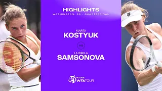 Marta Kostyuk vs. Liudmila Samsonova | 2023 Washington, DC Quarterfinals | WTA Match Highlights