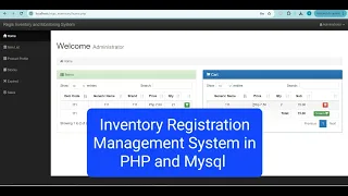 Inventory Registration Management System in PHP and Mysql with Source Code