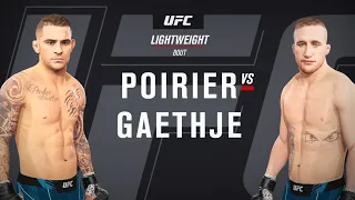 Justin Gaethje Knocked Out Dustin Poirier!!(UFC 4 Simulation)