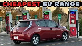 Here's How Far My Cheap Nissan LEAF Goes On A Charge! Charging & 70-MPH Range Tests