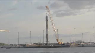 Timelapse Of Falcon 9-24 At Port Canaveral During Sunrise