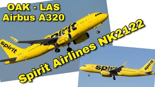 Spirit Airlines NK2122 San Francisco Bay Oakland (OAK) - Las Vegas (LAS) 10 May 2024 Airbus A320