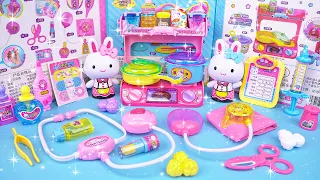 10 Minutes Satisfying with Unboxing Cute Pink Rabbit Kitchen, Doctor Playset Collection ASMR