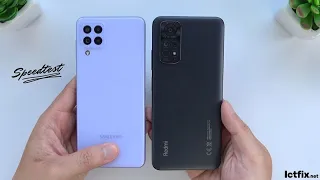 Xiaomi Redmi Note 11 vs Samsung Galaxy A22 | Video test Display, Speedtest, Comparison