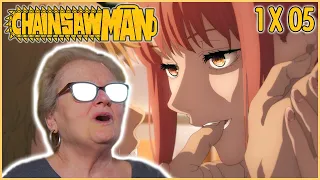 Grandma Reacts to Chainsaw Man Episode 5 | The Gun Devil | GRANIME