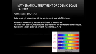 cosmic scale factor and redshift z