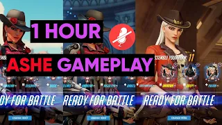 Overwatch 1 ( 1 Hour) Ashe No commentary Overwatch Game Play