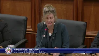 Oversight Hearing - Senator Kelly Marsh Taitano - January 21, 2020 5pm
