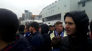 norwich ULTRAS AND ipswich ULTRAS  clash after match at carrow road after derby  day match