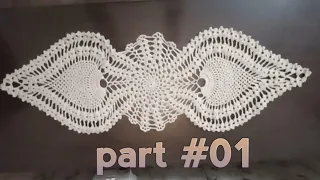 How to crochet Pineapple table runner tutorial part #01 |Aaina Zubair #subscribe