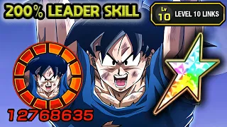 200% LEADER SKILL! 100% EZA F2P 1000 DAY LR GOKU LEVEL 10 LINKS! Dragon Ball Z Dokkan Battle