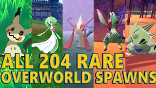 ALL 204 Rare Overworld Spawns in Pokemon Sword and Shield