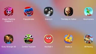 Poppy Playtime 2 3,Zombie Tsunami,Snake io,The Baby In Yellow,Bow Masters,BB Racing And Alot