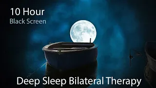 Black Screen Deep Sleep - 10 Hour Bilateral Music Therapy - White Noise and Relaxing Waves