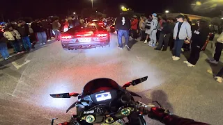 Loud Superbikes Join Supercar Meet!