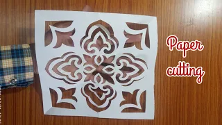 Paper cutting | Stencil paper cutting | Paper craft | Stencil design | Indian craft