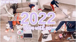 2022 CLEAN WITH ME // ALL DAY SPEED CLEANING MOTIVATION // CLEAN & REARRANGE // NEW AREA RUG!