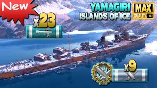 Destroyer Yamagiri: 20km torpedos on Islands of Ice - World of Warships