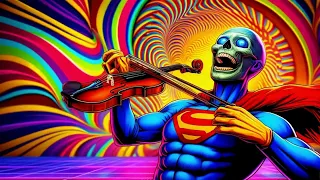 Superman's Psychedelic Serenade A Violinist in the Realm of Ashes