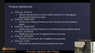 Linux Process Injection with Ptrace Part 1 - Emmanuel Adewale