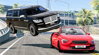 High Speed Traffic Car Crashes #183 - BeamNG Drive | CrashBoomPunk