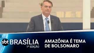 "Amazônia não pega fogo", diz Bolsonaro | SBT Brasília 1ª Edição 15/11/2021