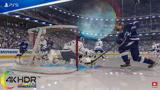 NHL 22 Online Versus! Fun Trash Talk! Tampa Bay Lightning vs Toronto Maple Leafs 4K Graphics! PS5