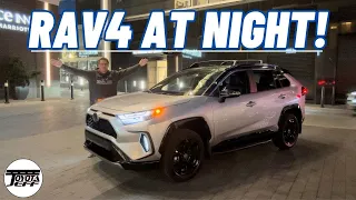 2023 RAV4 Hybrid XSE at Night - LIGHT IT UP!