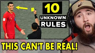 AMERICAN Reacts to 10 Football Rules You DIDN'T KNOW Existed! *SHOCKING*