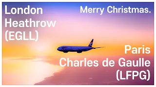 PLANE ASMR X Plane 11 Mobile Global Full Flight From Heathrow (EGLL) to Charles de Gaulle (LFPG)