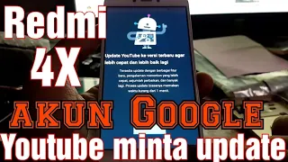 Redmi 4X Terkunci Akun Google 2020 Youtube Minta Update Tanpa PC