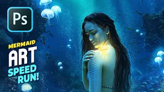 How to Create a Mermaid Photoshop Manipulation | Photoshop Speed Art