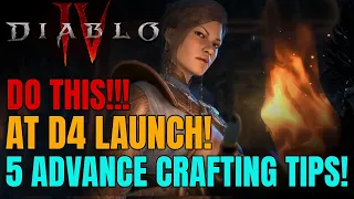 GET AHEAD In Diablo 4 With Those 5 ADVANCED Crafting Methods & Tricks!!!