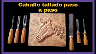 Como tallar caballo en madera a mano (Principiantes) | Caballo de madera tallado 🐴