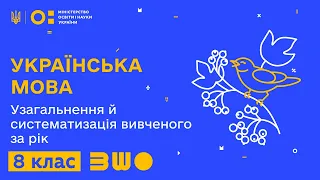 8 клас. Українська мова. Узагальнення й систематизація вивченого за рік