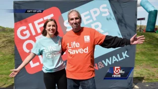 Reunion between stem cell donor, man who's life she saved