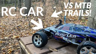 Traxxas Rustler Vs Our MTB trails!!