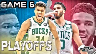 Boston Celtics vs Milwaukee Bucks - 4K - PLAYOFFS - CONF SEMIS - GAME 6 - NBA 2K22 PS5